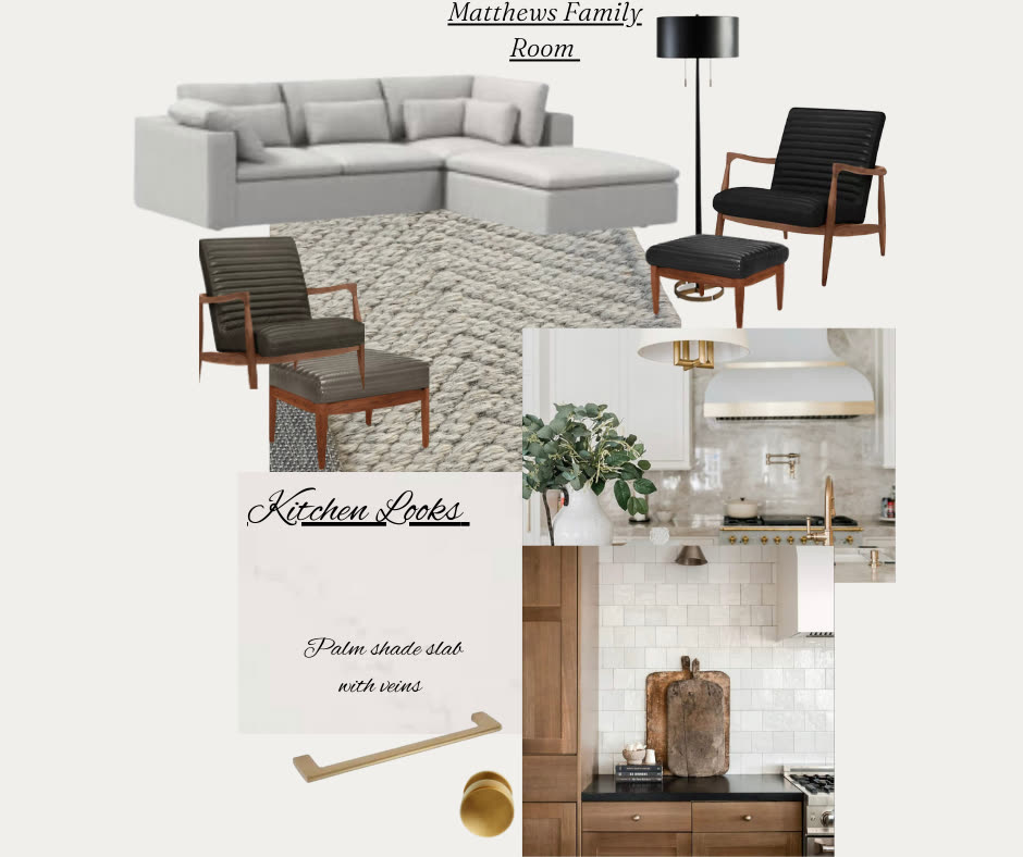 Matthews family room design board.